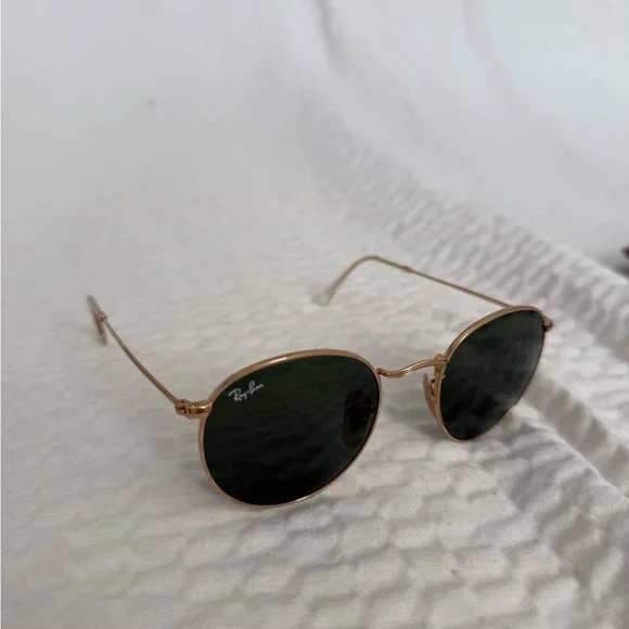 Ray-Ban Gold Frame Round Sunglasses - Picture 2 of 7
